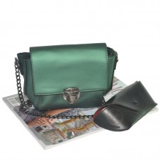 Жіночий каркасний клатч 01546298387967green зелений