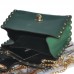 Жіночий клатч з заклепками 01546551077947green зелений