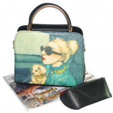 Жіноча сумка Дама з собачкою 01539555020274black чорна