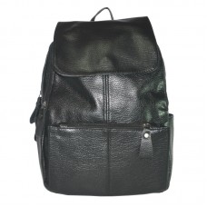 Женский рюкзак с накладным карманом 01536724036026black черный