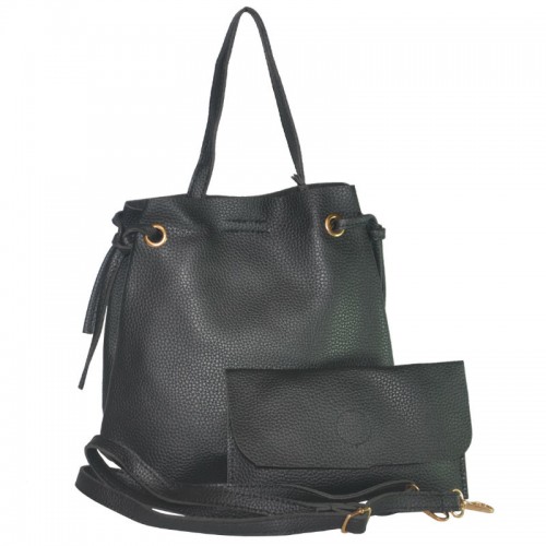 Женская сумка мешок 01538487728532black черная