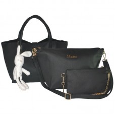 Комплект сумок 3 в 1 з іграшкою зайчик 01534691910267black чорний