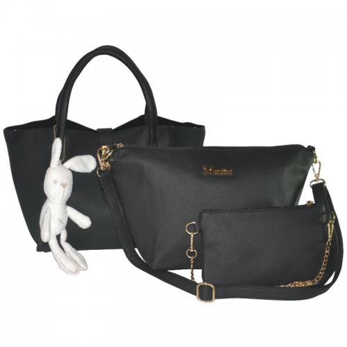 Комплект сумок 3 в 1 з іграшкою зайчик 01534691910267black чорний