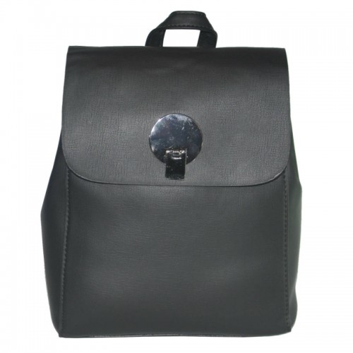 Женская сумка-рюкзак с круглой застежкой 01540332547109black черный