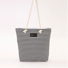 Жіноча сумка смугаста 01543174167493black чорна