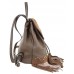 Сумка-рюкзак коричневая с бахромой 554119