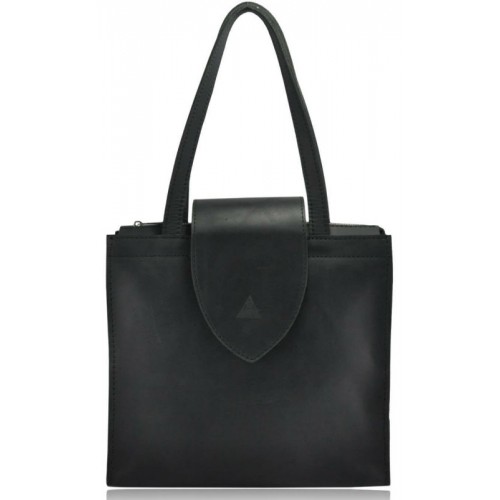 Жіноча шкіряна сумка W-01 чорна