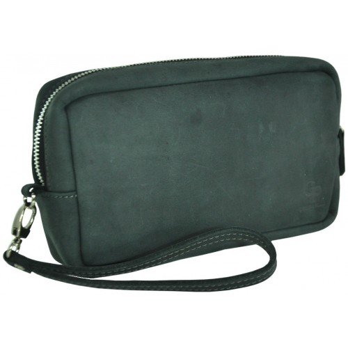 Мужской кожаный клатч Grande Pelle Case черный