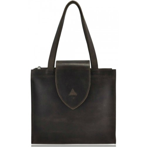 Жіноча шкіряна сумка W-01 коричнева