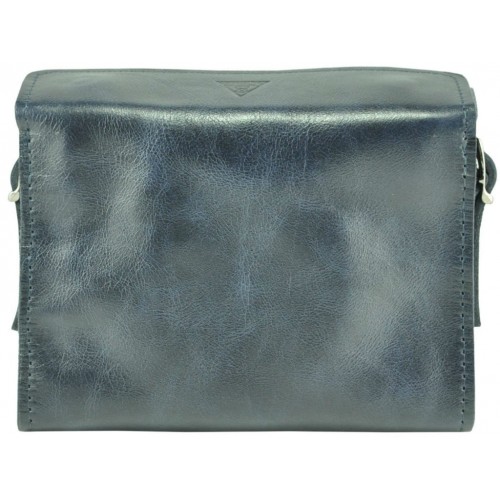 Шкіряний клатч W-05 синій