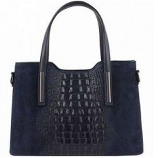 Шкіряна жіноча сумка Bottega Carele BC1032-darkblue темно-синя