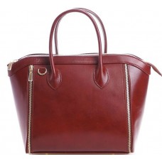 Кожаная женская сумка Bottega Carele BC109-brown коричневая
