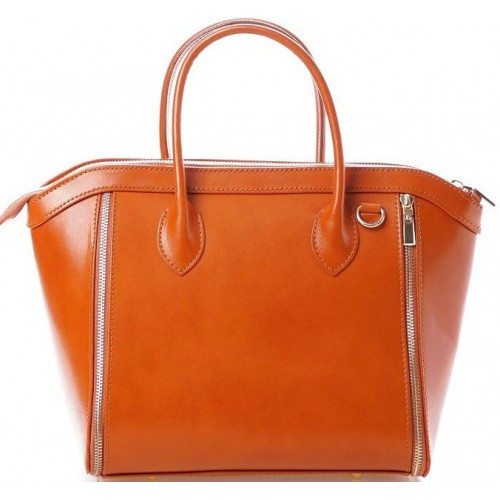 Кожаная женская сумка Bottega Carele BC109-ginger рыжая