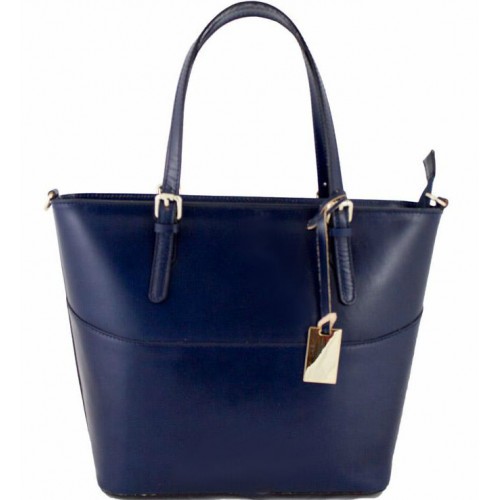 Кожаная женская сумка Bottega Carele BC118-darkblue тёмно-синяя