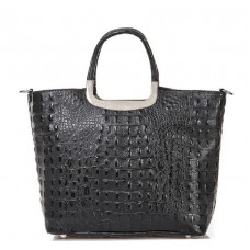 Шкіряна жіноча сумка BC123-black чорна