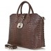Шкіряна жіноча сумка BC127-darkbrown темно-коричнева