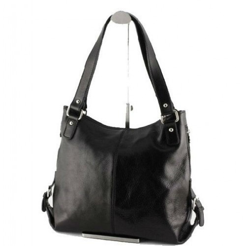 Кожаная женская сумка Bottega Carele BC208-black черная