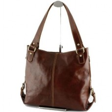 Кожаная женская сумка Bottega Carele BC208-brown коричневая