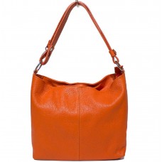 Кожаная женская сумка Bottega Carele BC214-orange оранжевая