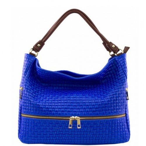 Кожаная женская сумка Bottega Carele BC215-blue