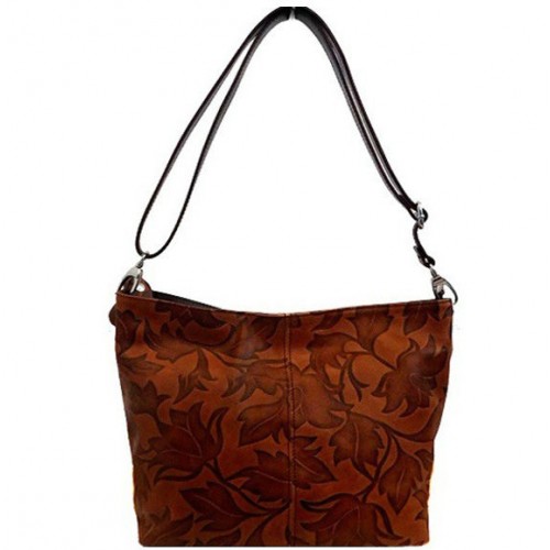 Кожаная женская сумка Bottega Carele BC216-brown коричневая