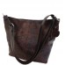 Шкіряна жіноча сумка BC216-darkbrown темно-коричнева
