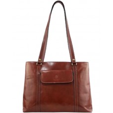 Кожаная женская сумка Bottega Carele BC224 коричневая