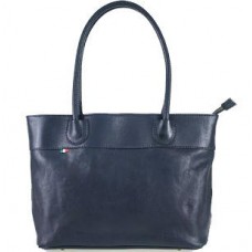 Шкіряна жіноча сумка BC228 темно-синя