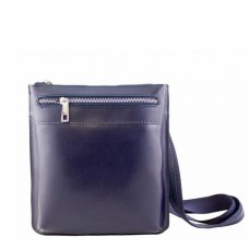 Шкіряна сумка унісекс BC307-darkblue темно-синя