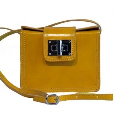 Кожаная женская сумочка Bottega Carele BC310-yellow желтая