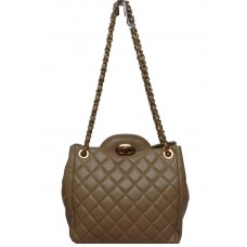 Кожаная женская сумка Bottega Carele BC312-taup бежевая