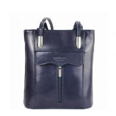 Кожаная женская сумка Bottega Carele BC317 тёмно-синяя