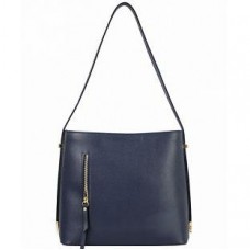 Кожаная женская сумка Bottega Carele BC319 темно-синяя