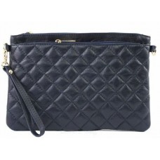 Шкіряна жіноча сумка-клатч BC503-darkblue темно-синя