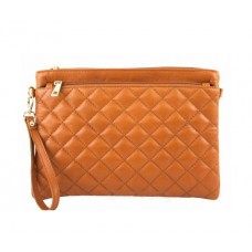 Шкіряна жіноча сумка-клатч BC503-ginger руда