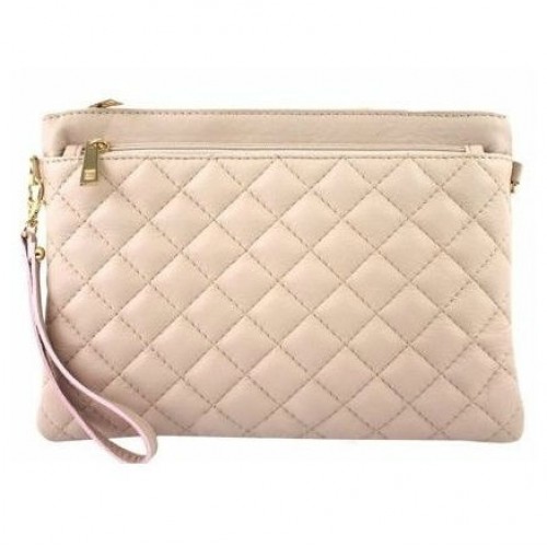 Шкіряна жіноча сумка-клатч BC503-pink рожева