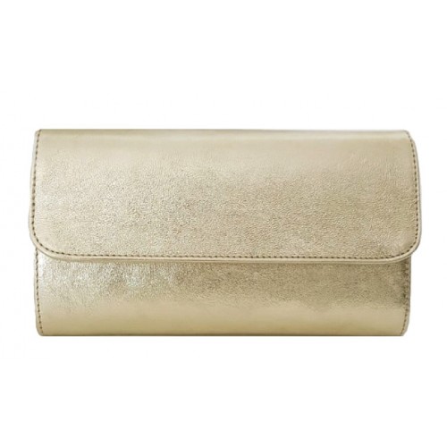 Кожаная женская сумка- клатч Bottega Carele BC5041-gold золотая