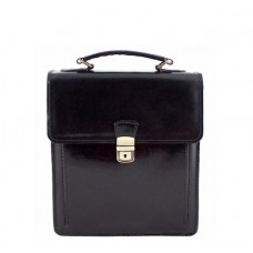 Кожаная сумка унисекс Bottega Carele BC601-black черная
