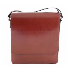 Кожаная мужская сумка Bottega Carele BC610 коричневая