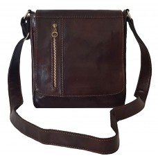 Шкіряна сумка Bottega Carele BC617-dark-brown темно-коричнева
