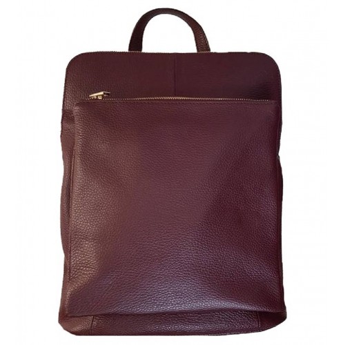 Шкіряний рюкзак Bottega Carele BC704-bordo вишневий