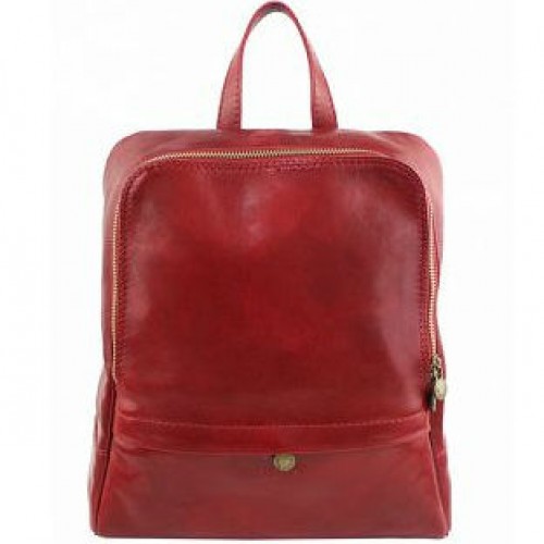 Шкіряний рюкзак BC711-red червоний