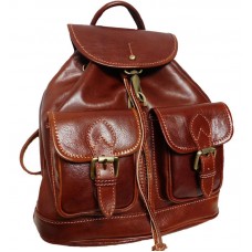 Шкіряний рюкзак BC715 коричневий