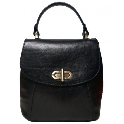 Шкіряний жіночий рюкзак Bottega Carele BC726-black Чорний