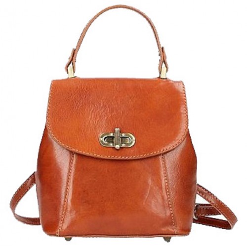 Шкіряний жіночий рюкзак Bottega Carele BC726-ginger рудий