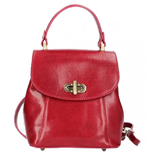 Шкіряний жіночий рюкзак Bottega Carele BC726-red Червоний