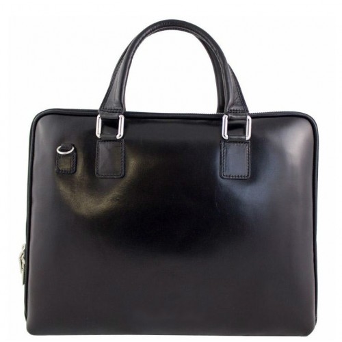 Кожаный портфель Bottega Carele BC801-black черный