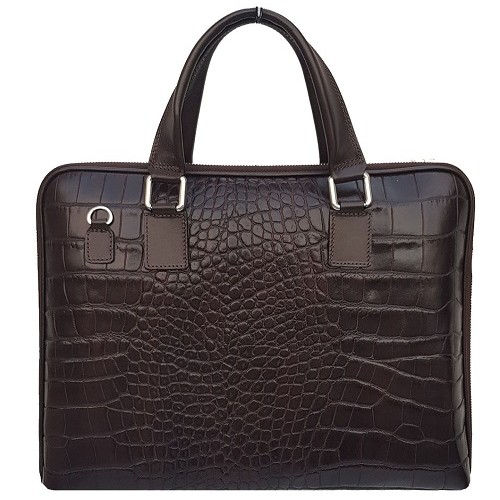 Кожаный портфель Bottega Carele BC8012-darkbrown темно-коричневый