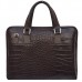 Кожаный портфель Bottega Carele BC8012-darkbrown темно-коричневый