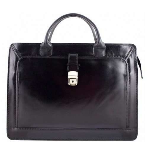 Кожаный портфель Bottega Carele BC802-black черный